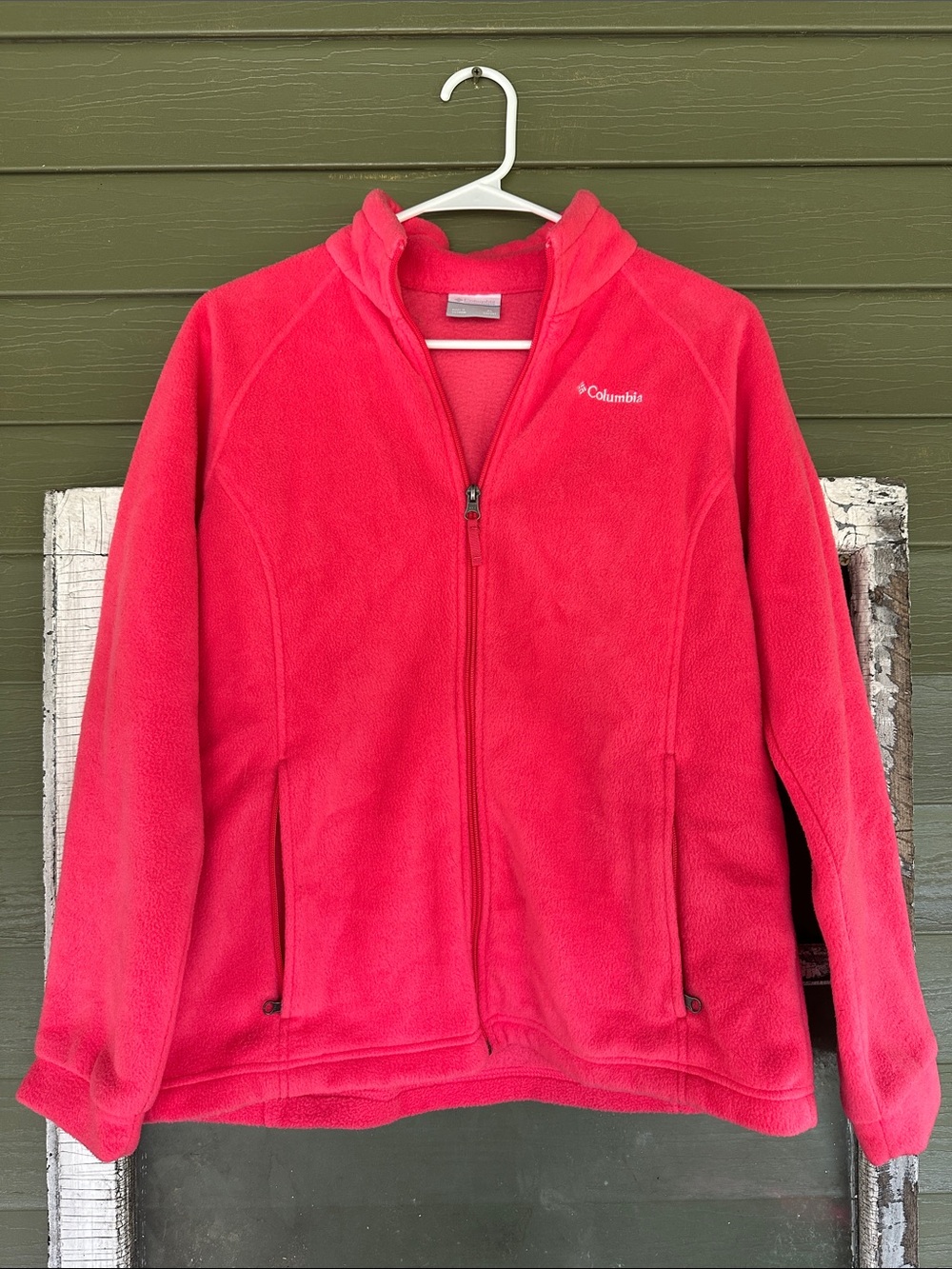 Columbia Kids Bright Pink Full-Zip Fleece Hoodie